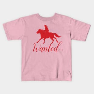 Cute Red Dead Redemption ♥ Wanted Kids T-Shirt